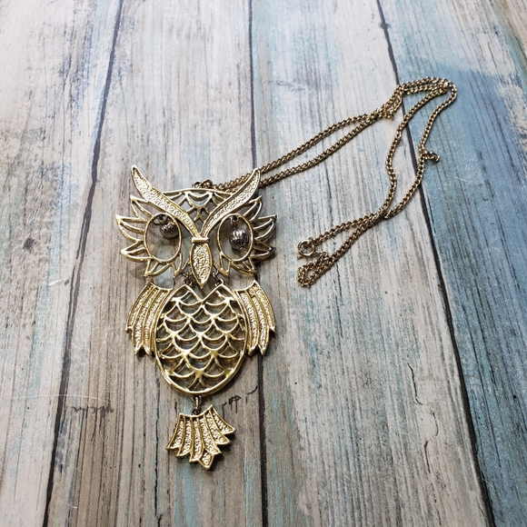 Vintage Owl Articulated Necklace. - Picture 7 of 7